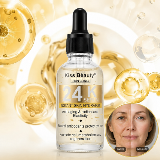 Sérum Facial Skin Clinic 24K Oro | Luminosidad y Reafirmación Premium